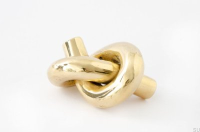 Pomo para mueble Knot 50, latón pulido, sin barnizar