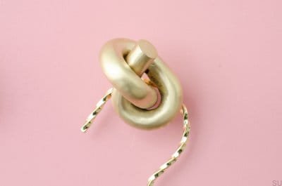 Pomo para mueble Knot 50, latón cepillado, sin barnizar