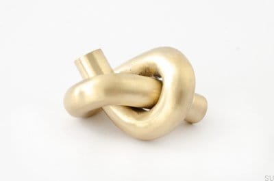 Pomo para mueble Knot 50, latón cepillado, sin barnizar