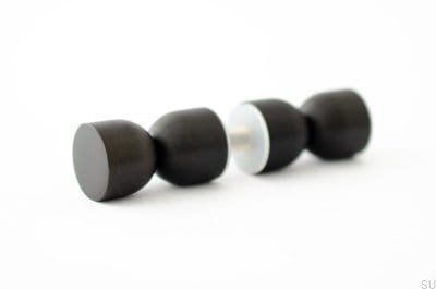 Pomo para mueble de doble cara Kokeshi 1832 Aluminio Negro