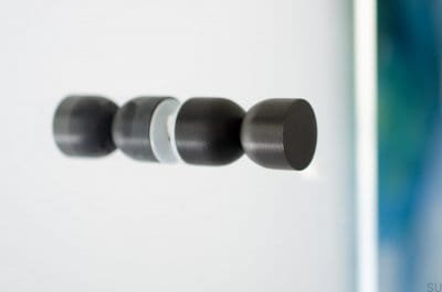 Pomo para mueble de doble cara Kokeshi 1832 Aluminio Negro