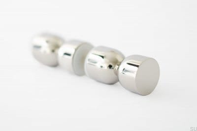 Kokeshi 1832 Pomo para mueble de doble cara, acero latón pulido