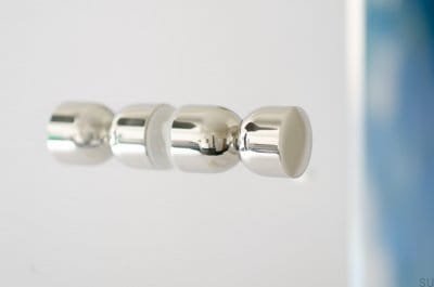 Kokeshi 1832 Pomo para mueble de doble cara, acero latón pulido