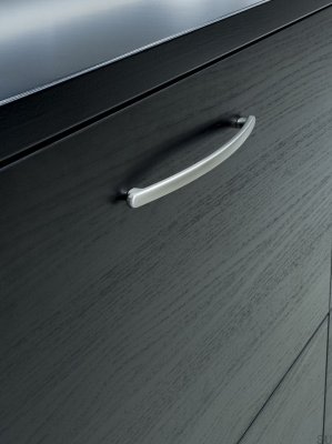 Tirador para mueble rectangular Salsa 192 Plata cepillado