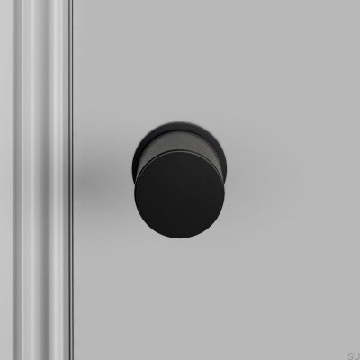 Pomo de puerta de doble cara Cross 57 Acero Negro