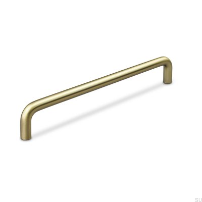 Tirador para mueble oblongo Barga 192 oro cepillado