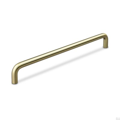 Tirador para mueble alargado Barga 224, oro cepillado
