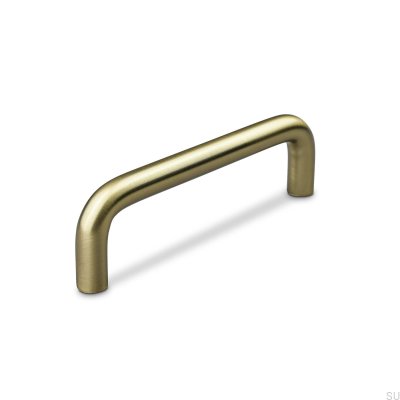 Tirador alargado para muebles Barga 96 en oro cepillado