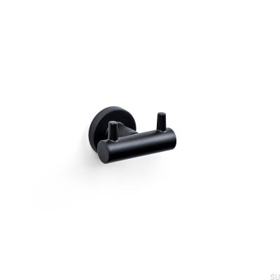 Perchero de pared metálico Toulon negro mate