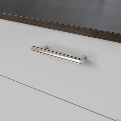 Tirador para mueble alargado Varberg 128, cromo pulido