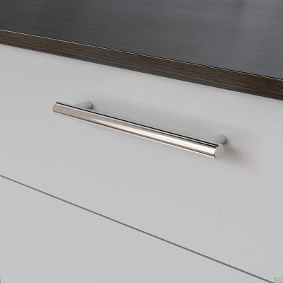 Tirador para mueble alargado Varberg 192, cromo pulido