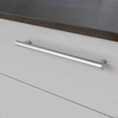 Tirador para mueble longitudinal Varberg 256, plata cepillado