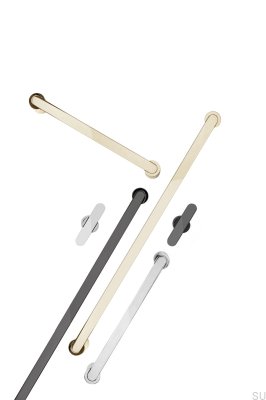Pomo para mueble T-Bar Fusion, níquel pulido