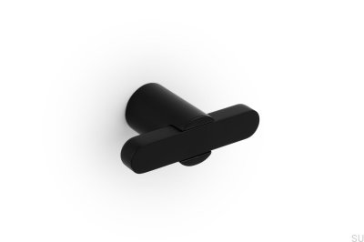 Pomo para mueble T-Bar Fusion Metal Negro Mate