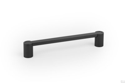 Tirador alargado para muebles Fusion 160 de titanio negro 