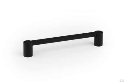 Tirador para mueble alargado Fusion 160, metal, negro mate