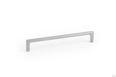 Tirador para mueble alargado Pura 160, níquel cepillado