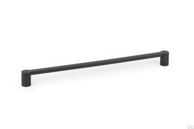 Tirador alargado para muebles Fusion 320 de titanio negro 