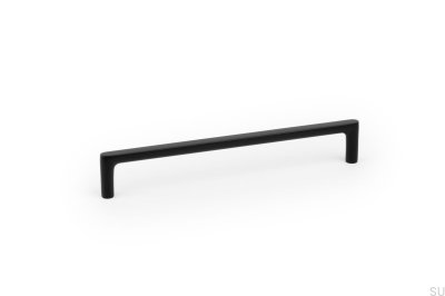Tirador para mueble alargado Pura 160, metal, negro mate