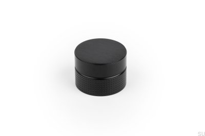 Pomo para muebles Point 40 de aluminio negro cepillado