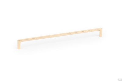 Tirador para mueble oblongo Pura 256 Oro Pulido