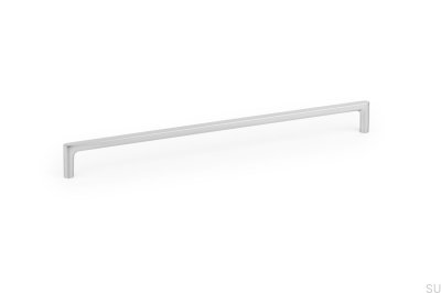 Tirador para mueble alargado Pura 256 Níquel cepillado