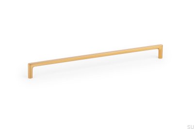 Tirador para mueble oblongo Pura 256 Oro Cepillado Cava