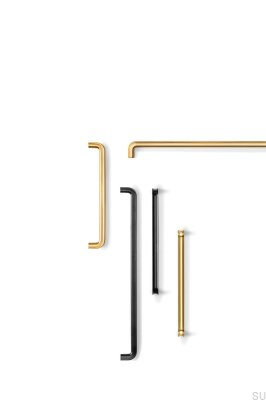 Tirador para mueble alargado Lipp 320, oro cepillado, cava