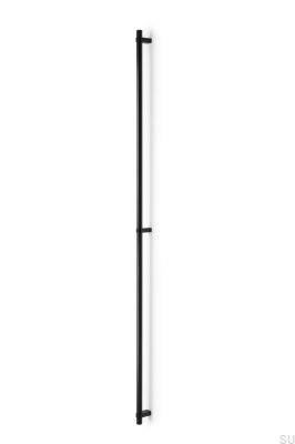 Tirador para mueble longitudinal Nobb 1056, aluminio cepillado, negro
