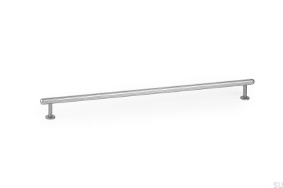 Tirador para mueble longitudinal Rille Mini 320, aluminio cepillado plata