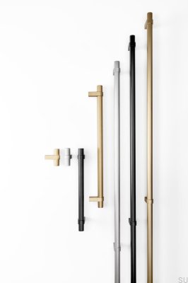 Tirador para mueble longitudinal de aluminio cepillado Nobb 1056