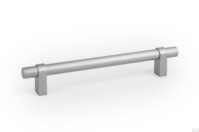 Tirador para mueble alargado Nobb 192, aluminio cepillado