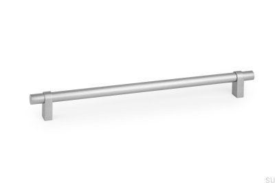 Tirador para mueble rectangular de aluminio cepillado Nobb 320