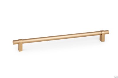 Tirador para mueble longitudinal Nobb 320, aluminio cepillado, dorado