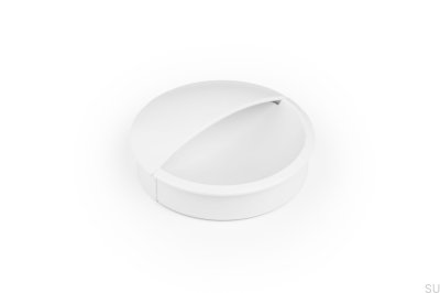 Tirador para mueble empotrado Lidd 48, metal, blanco mate