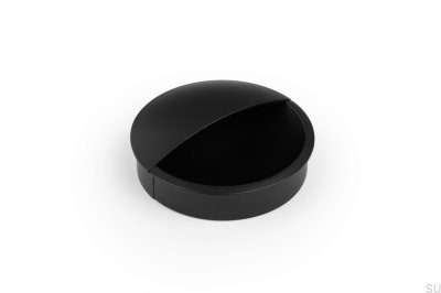 Tirador para mueble empotrado Lidd 48, metal, negro mate