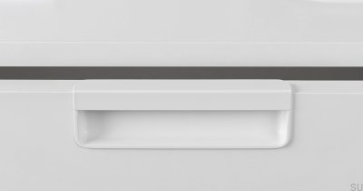 Tirador para mueble empotrado Moule 128, metal, blanco mate