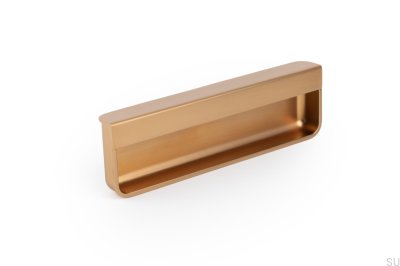 Tirador para mueble empotrable Moule 128 Oro Cepillado Cava
