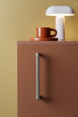 Tirador para mueble rectangular Riss Mini 192 Aluminio Blanco Mate