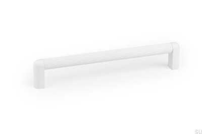 Tirador para mueble rectangular Riss Mini 192 Aluminio Blanco Mate