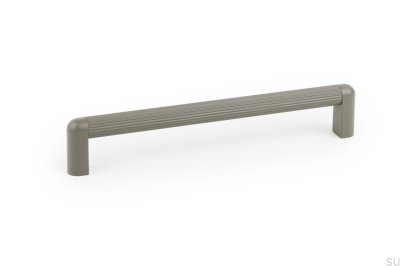 Tirador para mueble alargado Riss Mini 192, gris aluminio