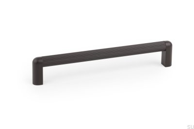 Tirador para mueble rectangular Riss Mini 192 Aluminio Marrón