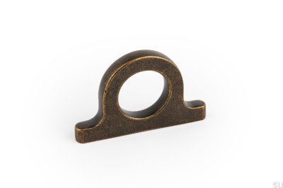 Pomo para muebles en oro cepillado antiguo Omega 32
