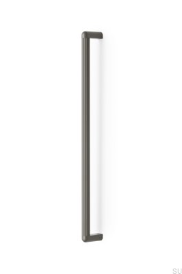 Tirador para mueble rectangular Riss Big 480, Aluminio Gris