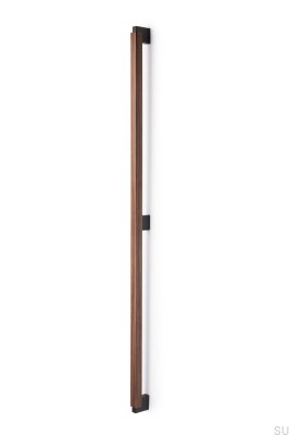  Tirador para mueble rectangular Duo Big 960 Madera Nogal Italiano con Aluminio Negro