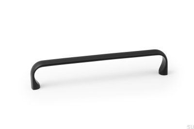 Tirador para mueble alargado Miig 160, metal, negro mate