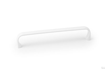 Tirador para mueble alargado Miig 160, metal, blanco mate