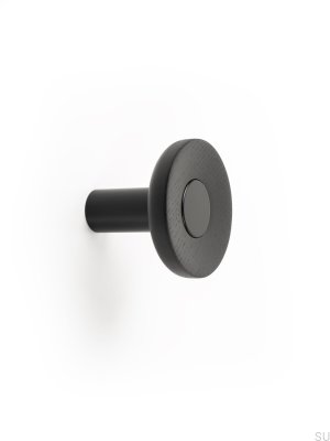 Colgador de pared Zoot 60 de madera negro mate con fresno negro mate