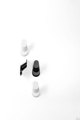 Colgador de pared de metal Crestt blanco mate