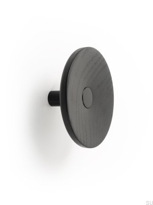 Colgador de pared Zoot 120 de madera negro mate con aluminio negro mate
